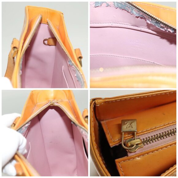 LOUIS VUITTON Monogram Vernis Columbus Bag Marshmallow Pink - Picture 14 of 15